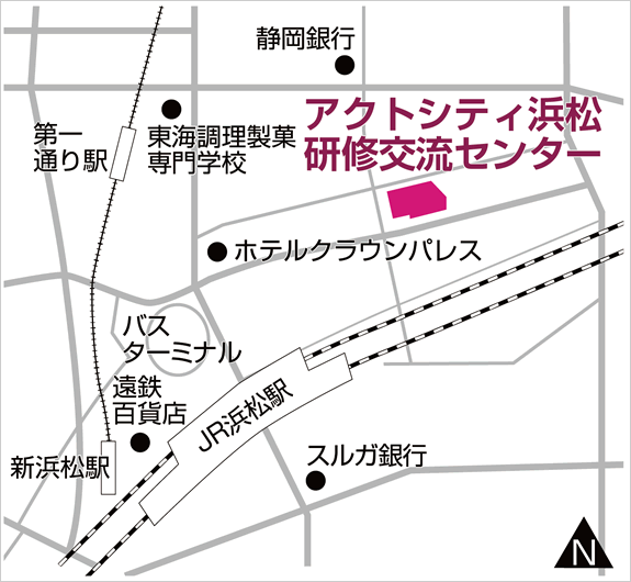 浜松会場(アクトシティ浜松研修交流センター)試験会場地図